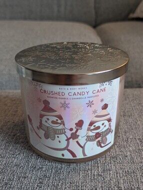 Bath & Body Works Crushed Candy Cane 3-Wick Candle